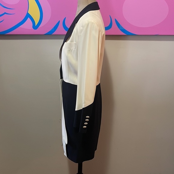 Moschino Couture Double Collar Tuxedo Jacket Ivory Black - Picture 11 of 16